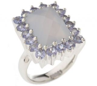 Sterling 1.25 ct tw Tanzanite and Chalcedony Ring —