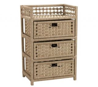 Whitney Design Paper Rope 3 Drawer Chest   Natual Finish —