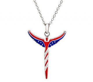 Sterling American Petite Angel Necklace by Steven Lavaggi —
