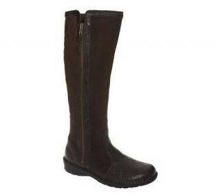 Clarks Bendables Nikki Park Suede & Leather Boots w/ Zip —