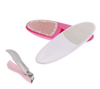 Tweezerman Sole Mates Foot Smoother w/ Nail Clipper —
