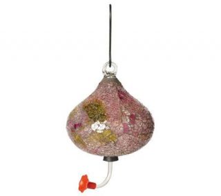 Recycled Glass Mosaic Hummingbird Feeder by Plow & Hearth —