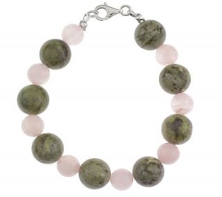 Connemara Marble and Gemstone Bead 6 3/4 Bracelet —