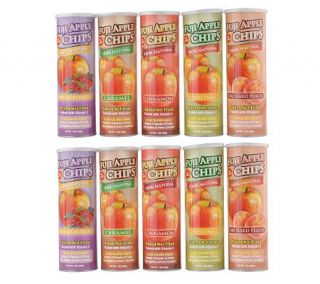 Healthy Delite (10) 1.8oz. Assorted Fuji Apple Chip Canisters