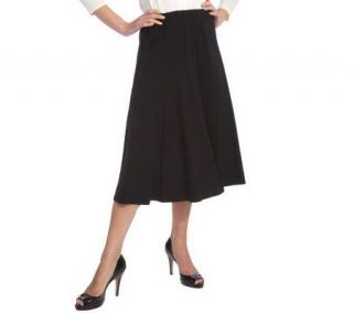 George Simonton Pull on Gored Knit Skirt with Godets   A203673