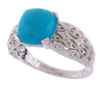 Tacori IV Diamonique Epiphany Simulated Turquoise Ring —