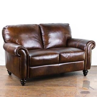 Natuzzi Editions Classico Leather Loveseat Sofa Couch