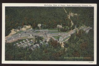 Postcard Cresson PA Sanatorium Aerial View 1930S