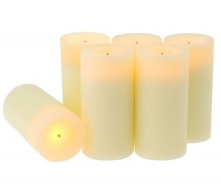 CandleImpressio Set of 6 3 Flameless Flickering Votive Candles