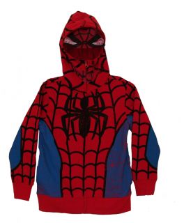 The Amazing Spider Man Marvel Comics Costume Mask Zip Up Youth Hoodie