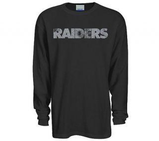 NFL Oakland Raiders Long Sleeve Faded Waffle T Shirt —