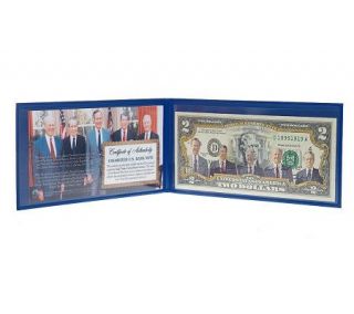Ronald Reagan Presidential Legacy Colorized $2 Bill —