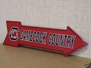 South Carolina  Gamecock Country Metal Arrow Sign