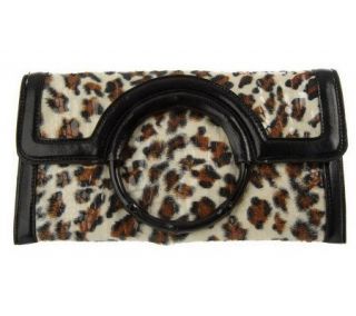 As Is Joan Rivers Call of the Wild Animal Print Clutch   A232387