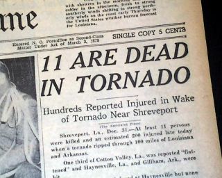 Cotton Valley La Louisiana Webster Parish Tornado Disaster 1948 Old