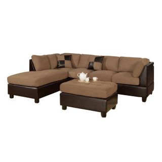 Piece Living Room Furniture Sectional Sofa Couch Set Chaise Faux