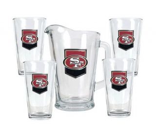 NFL San Francisco 49ers 4 Pint Pitcher & GlassSet —