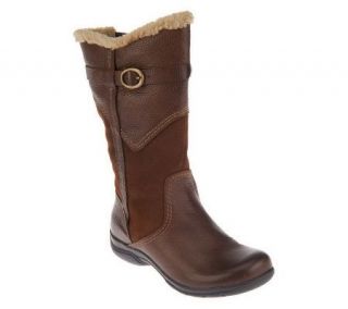 Clarks Bendables Chris Sara Leather & Suede Shearling Zip Boots 