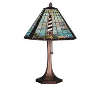 Tiffany Style Lighthouse Table Lamp —