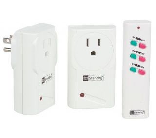 Bye Bye Standby Energy Saving Electrical Outlet Kit with Remote 