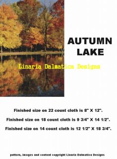  Autumn Lake Counted Cross Stitch Pattern