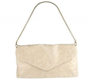 Rachel Zoe Crinkled Patent Oversized Clutch with Removable Strap