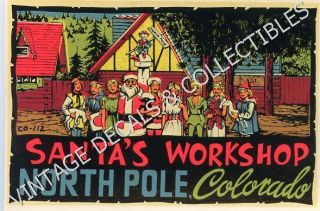 Vintage Santas Workshop North Pole Colorado Christmas Holiday Travel