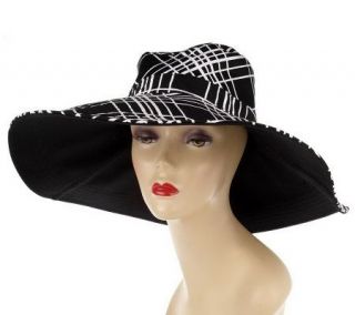 UPF 50 Reversible Printed Cotton Large Brim Hat —