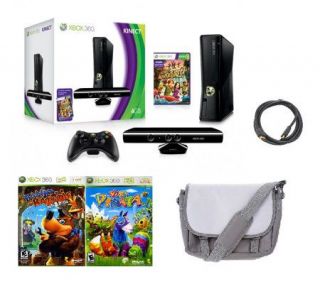 Xbox 360 4GB Console with Kinect & Three Games —