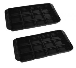 Technique Silicone Set of 2 Gold Bar Brownie Pans —
