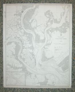Charleston Harbor South Carolina 1920 USC GS Map Huge