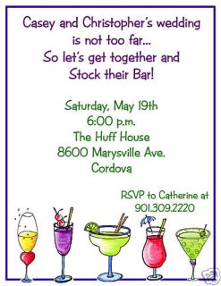 Stock The Bar Couples Bridal Shower Invitations