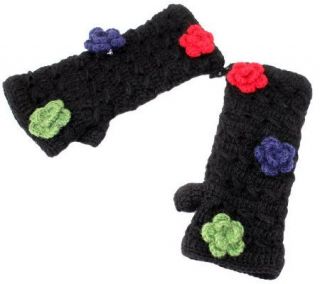 Nirvanna Crochet Handwarmers Detachable Flowers —