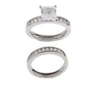 Steel by Design Simulated Diamond Two Piece Ring Set   J261289