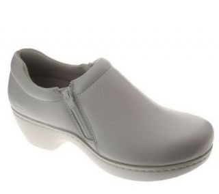 Spring Step Professional Style Milan Leather Side Zip Clogs — 