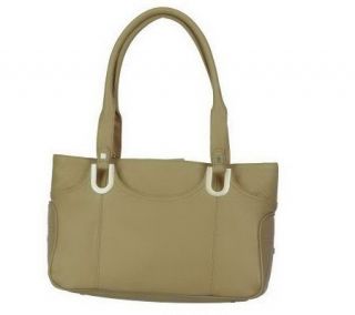 As Is Liz Claiborne New York Pebble Leather Signature Tote —