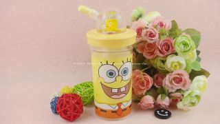 Spongebob Water Bottle Suction Tube Straw