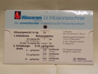slide rule paper medical vintage Germany dose dosage medicine Wincoram