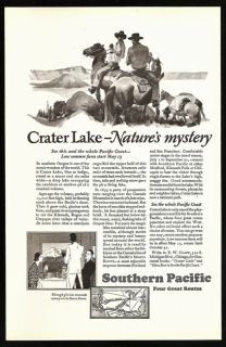 Southern Pacific Crater Lake Prospectors Horses Cascade Mountains 1929