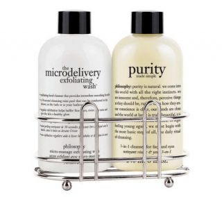 philosophy purity & microdelivery wash duo with caddy —