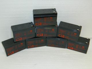 Lot of 8 Used Batteries 12V 7 2 AH Rechargeable CSB 1272F2