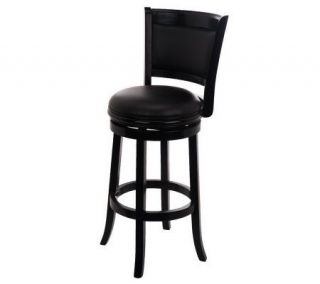HomeReflections Swivel Bar Stool with Faux Leather   H197783
