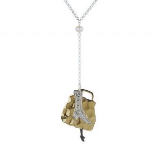 Andy Warhol By RLM Studio Sterling & Brass Fashion Charm Necklace 