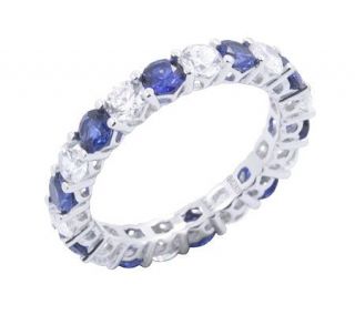Epiphany Diamonique & Created Sapphire EternityBand Ring   J302425