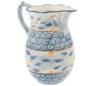 Temp tations Old World 1 1/2 Quart Hand Painted Pitcher —
