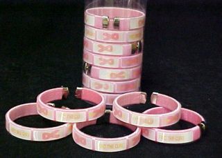  Cancer Pink Ribbon Bangle Cuff Bracelets Lot DZ Hologram New