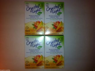 40 Packets Crystal Light Peach Mango Green Tea Drink Mix on The Go Lot