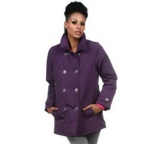 Isaac Mizrahi Live Double Breasted Down Puffer Coat   A218925