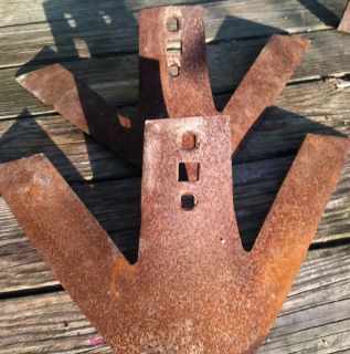 Vintage Large Empire 18 Cultivator Plow Points Sweeps Set of 2 Rustic