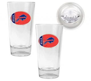 NFL Bills 2 Piece Pint Ale Glass Set with Football Bottom   K128268